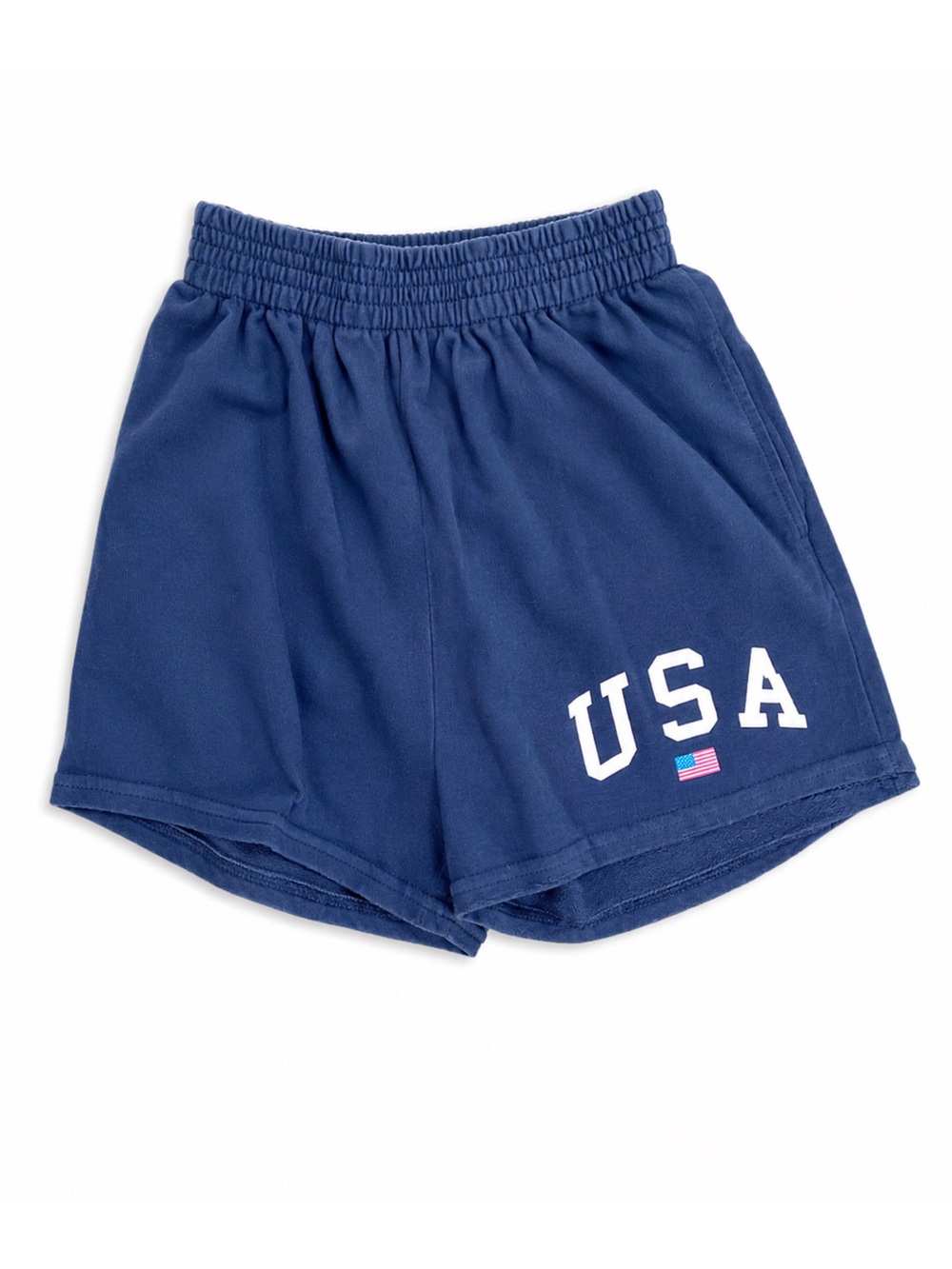 Mighty Fine Navy Athletic USA Logo Shorts